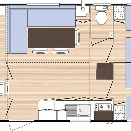 Mobil Confortable Avec Terrasse Pour 6 Personnes - Api-1-52-986 Martiel
