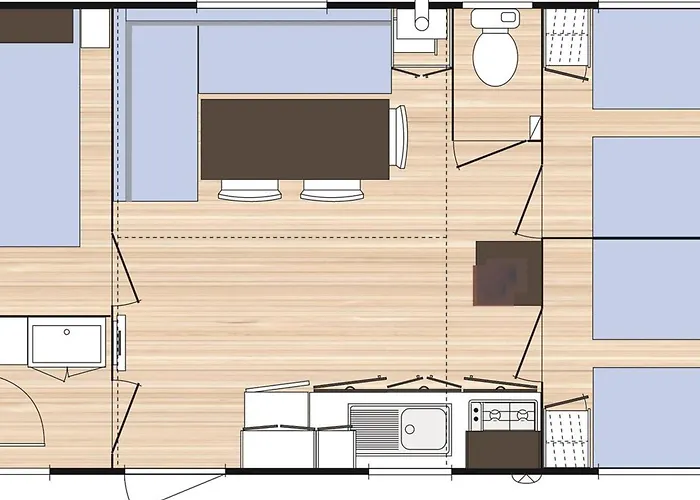Mobil Confortable Avec Terrasse Pour 6 Personnes - Api-1-52-986 Martiel